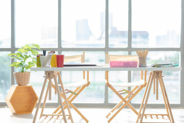 Interior modern workplace for art and creative design.