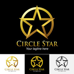 Vector abstract, modification Circle Star symbol or emblem