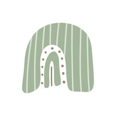 Hand drawn abstract shape, doodle object isolated on a white background. Modern geometric element for decor, template for postcards, frames, presentations and other things.