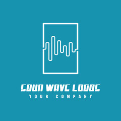 Sound waves vector illustration design template