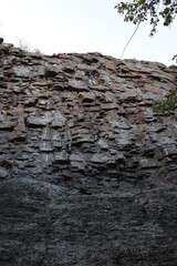 rock climbing in a natural landscape