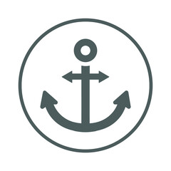 Fototapeta premium Anchor, fix, secure icon. Gray vector design.