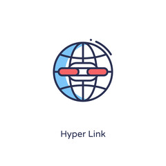 HyperLink icon in vector. Logotype