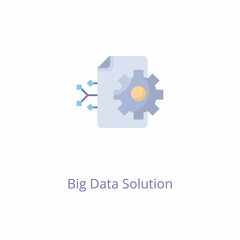 Big Data Solution icon in vector. Logotype