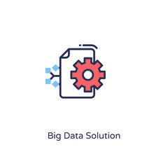 Big Data Solution icon in vector. Logotype