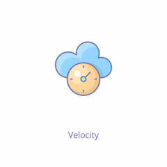 Velocity icon in vector. Logotype