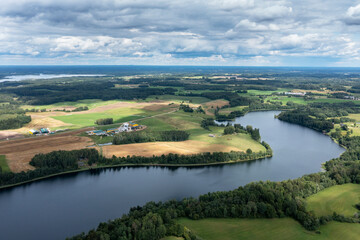 Fototapeta na wymiar Dridzis lake in eastern Latvia.