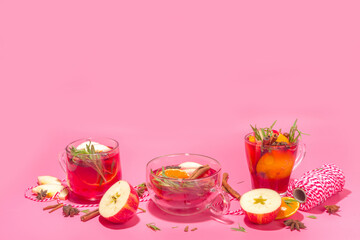 Homemade mulled wine cocktail