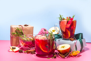 Homemade mulled wine cocktail