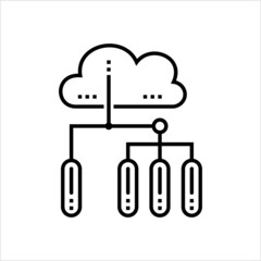 Cloud Network Icon, Cloud Computing Network Concept, On Demand Availability Of Computer System Resources
