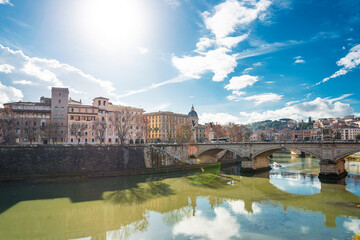 Fototapeta premium Street view of downtown Rome, ITALY