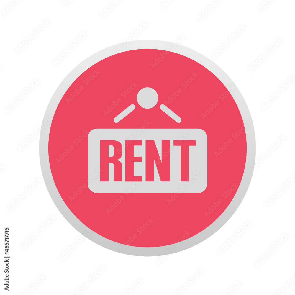 Canvas Prints rent sign - sticker