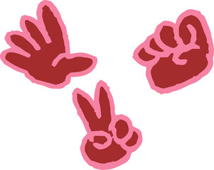 子供が描いたじゃんけんの落書き 