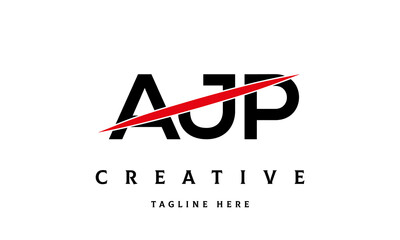 AJP creative three latter logo vector