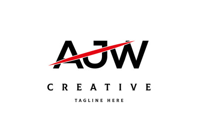 AJW creative three latter logo vector