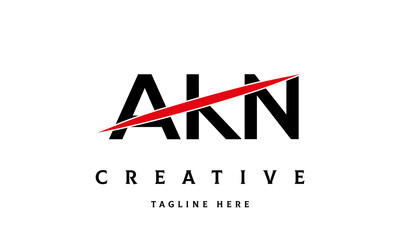 AKN creative three latter logo vector