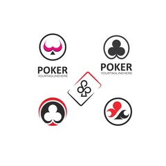 poker club card game icon vector concept design