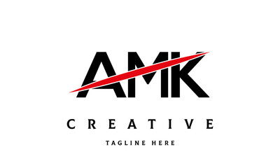 AMK creative three latter logo vector