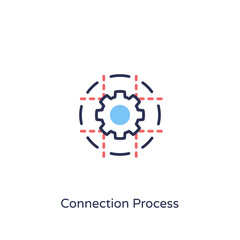 Connection Process icon in vector. Logotype