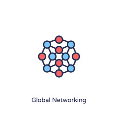 Global Networking icon in vector. Logotype