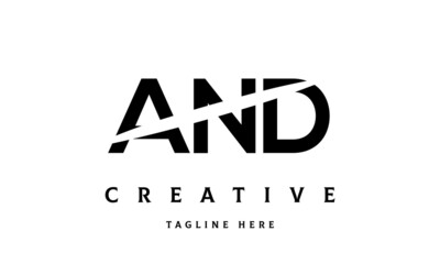 AND creative three latter logo vector