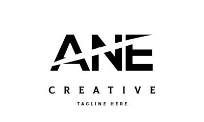 ANE creative three latter logo vector