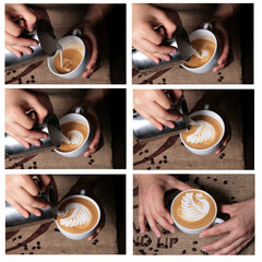 Latte Art, Cappuccino, Kaffee