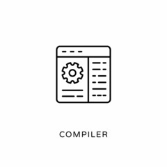 Compiler icon in vector. Logotype