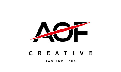 AOF creative three latter logo vector