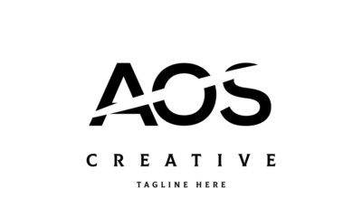 AOS creative three latter logo vector