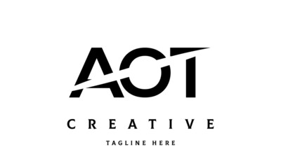 AOT creative three latter logo vector