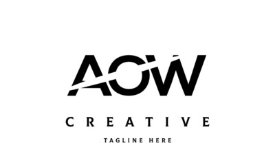 AOW creative three latter logo vector
