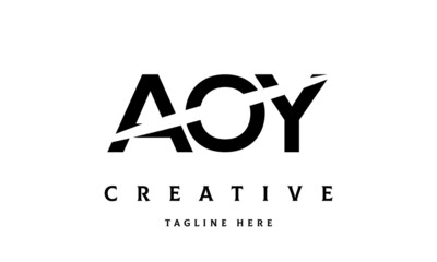 AOY creative three latter logo vector