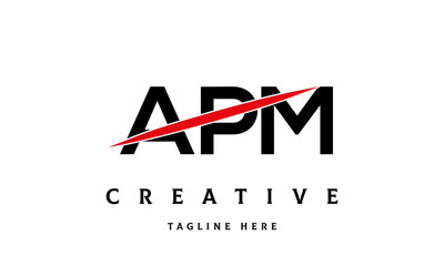 APM creative three latter logo vector