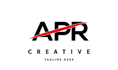 APR creative three latter logo vector