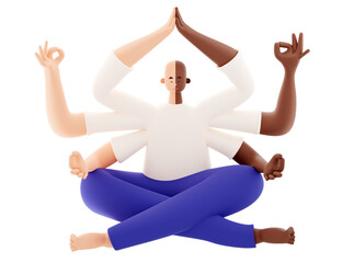 personne en position de yoga 