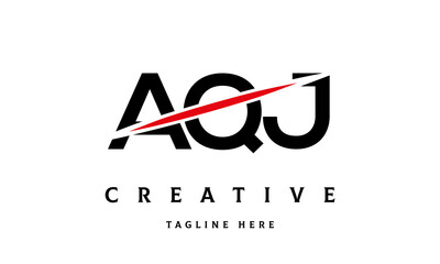 AQJ creative three latter logo vector
