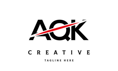AQK creative three latter logo vector