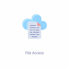 File Access icon in vector. Logotype