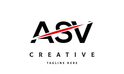 ASV creative three latter logo vector