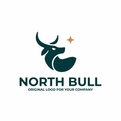 Bull logo design template.