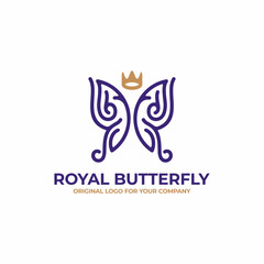 Abstract unique butterfly logo design.