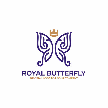 Abstract unique butterfly logo design.