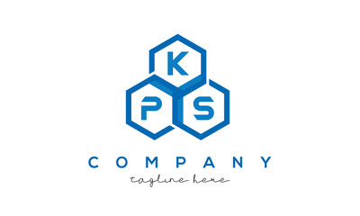 KPS letters design logo with three polygon hexagon logo vector template