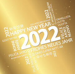 Fototapeta premium word cloud with new year 2022 greetings