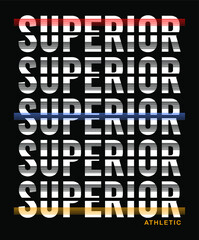 design typography superior, t shirt for print