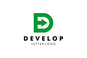 Letter D Logo : Suitable for Company Theme, Logistic Shipping Theme, Technology Theme, Initial Theme, Infographics and Other Graphic Related Assets.