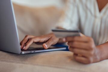 Adult woman, buying new accessories for her house