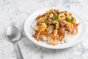 豚玉とキムチライス