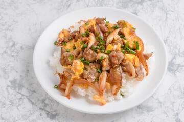豚玉とキムチライス